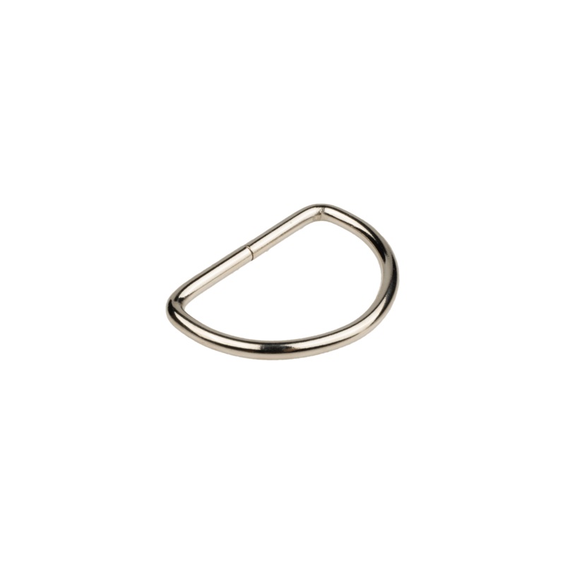 2 Metal D-Ring #7 Gauge|Nickel|2 inches|Bag (200 Pieces)|Case (800 Pieces)