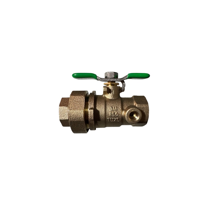 WILKINS 34-850TUXL 3/4 TAPPED UNION BALL VALVE, LEAD FREE