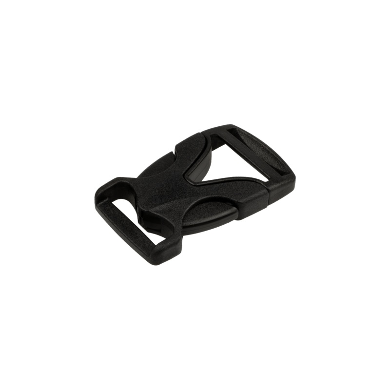 Fox Side Release Buckle|Black|5/8 inch|3/4 inch|1 inch|1 1/2 inches|Sample (5 Pieces)|Bag (1,000 Pieces)|Case (4,000 Pieces)|Bag (500 Pieces)|Case (3,500 Pieces)|Case (2,500 Pieces)|Bag (250 Pieces)|Case (1,000 Pieces)