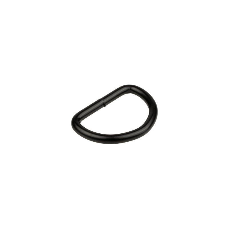 1 1/2 Metal D-Ring #6 Gauge|Black|Nickel|1 1/2 inches|Bag (200 Pieces)|Case (1,000 Pieces)