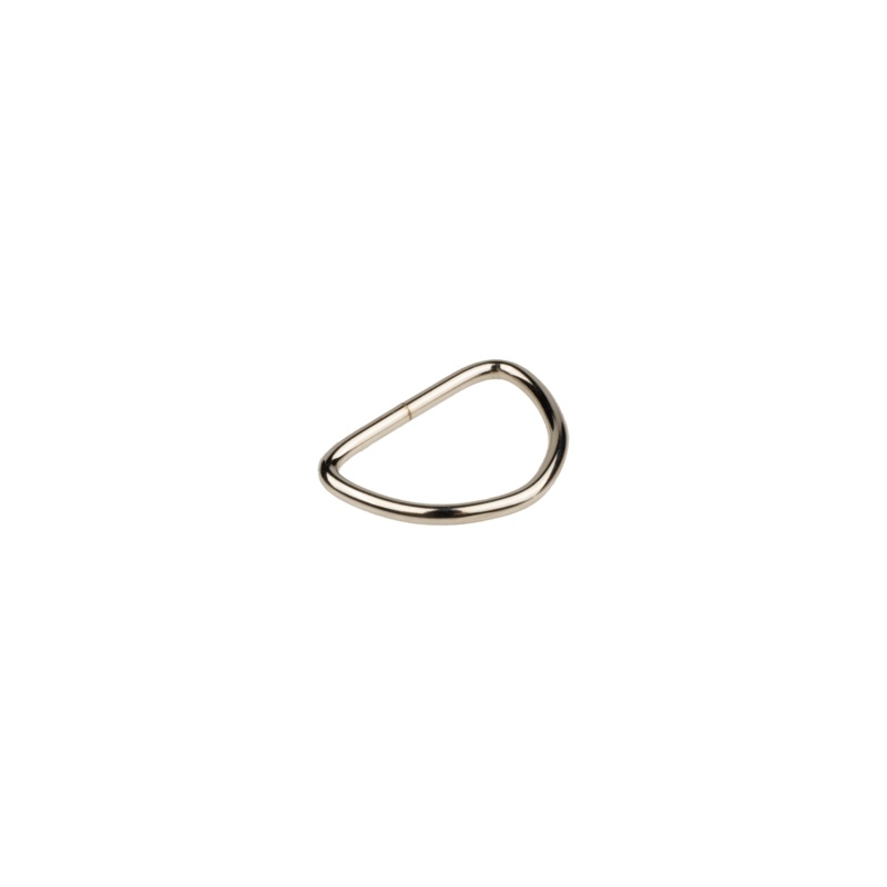 1 Metal D-Ring #12 Gauge|Nickel|1 inch|Bag (1,000 Pieces)|Case (4,000 Pieces)