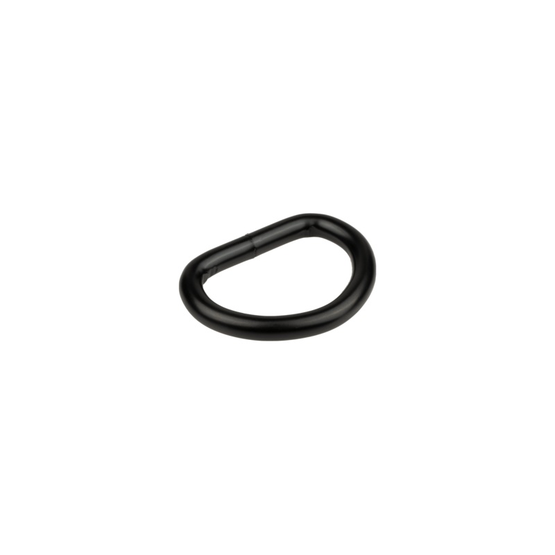 1 Metal D-Ring #7 Gauge|Black|Nickel|1 inch|Bag (300 Pieces)|Case (1,500 Pieces)