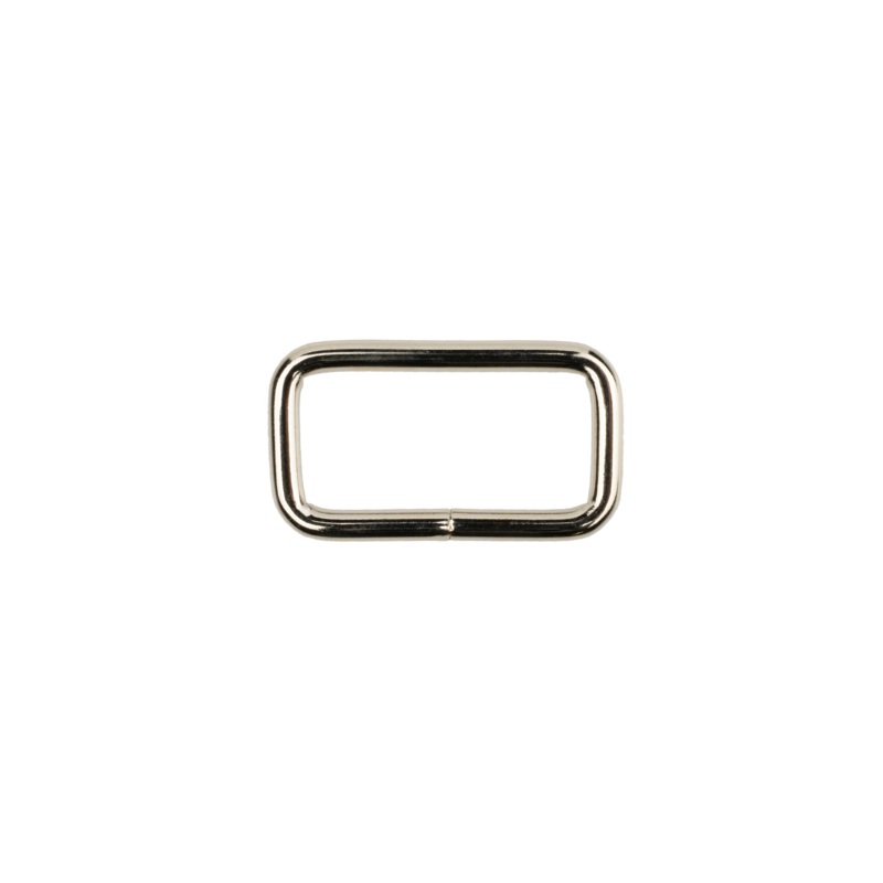 1 Metal Rectangle #12 Gauge|Nickel|1 inch|Bag (1,000 Pieces)|Case (5,000 Pieces)