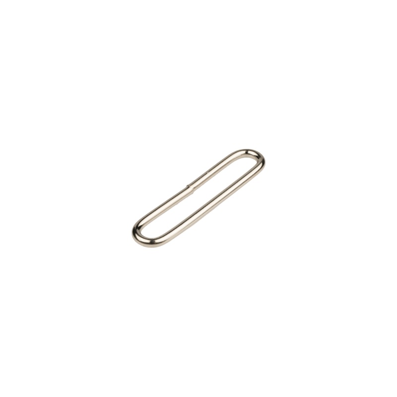 2 Metal Oval #12 Gauge|Nickel|2 inches|Bag (500 Pieces)|Case (3,000 Pieces)