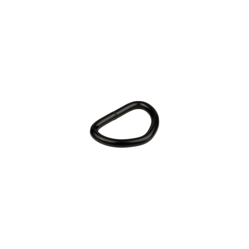 3/4 Metal D-Ring #10 Gauge|Black|Nickel|3/4 inch|Bag (500 Pieces)|Case (2,500 Pieces)
