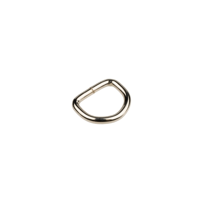 5/8 Metal D-Ring #11 Gauge|Nickel|5/8 inch|Bag (1,500 Pieces)|Case (6,000 Pieces)