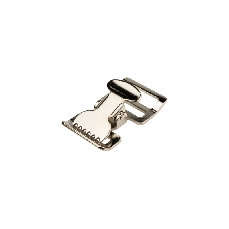 404 Metal Squeeze Buckle|Nickel|1 inch|Bag (100 Pieces)|Case (500 Pieces)