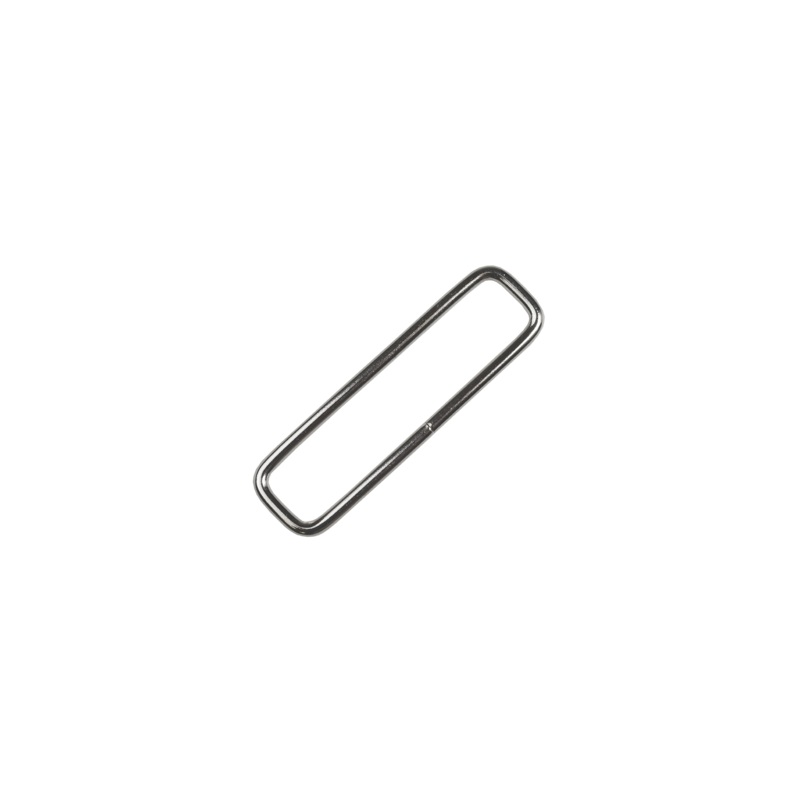 Long Rectangle|Nickel|2 x 3/8 inches|Bag (500 Pieces)|Case (2,000 Pieces)