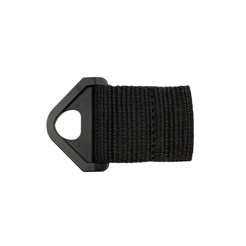 Pentagon Loop with Webbing|Black|1 1/2 inches|Bag (500 Pieces)|Case (2,000 Pieces)