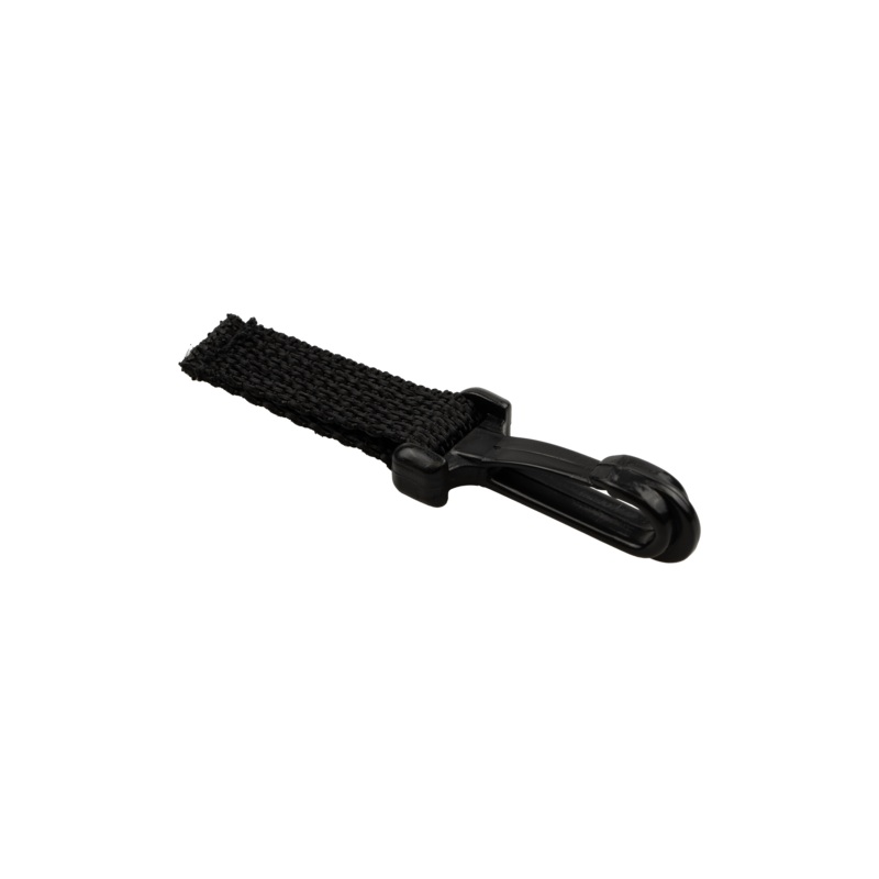 Snap Hook with Webbing|Black|White|1/2 inch|Bag (500 Pieces)|Case (6,000 Pieces)