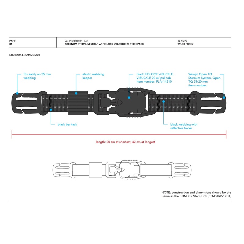 20 mm Sternum Strap Design Tech Pack with FIDLOCK V-BUCKLE 20 (Digital Download)
