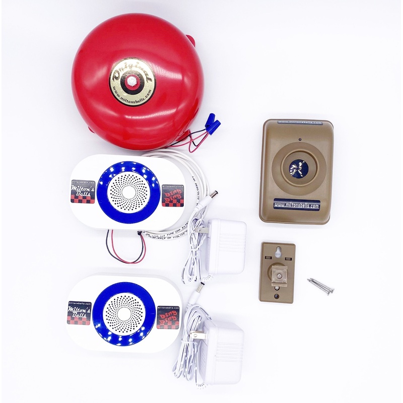 Driveway Motion Sensor Alarm Kit  Wireless Detection with Receiver Chimes, Original Bell, and Customizable Alerts for Heavy Traffic Monitoring