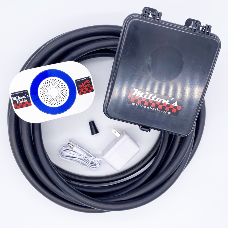 Milton’s Bells Long-Range Wireless Chime Kit  Monitor Driveway Traffic Up to 2,500 Feet with Adjustable Volume Control