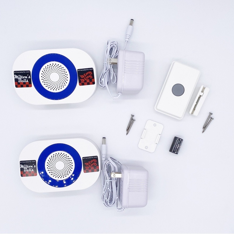Wireless Warehouse Doorbell Kit  Dual Chimes with Long-Range Transmission for Will-Call Counters and Commercial Spaces