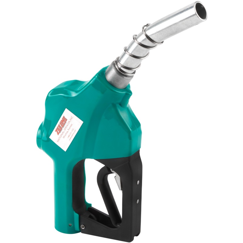 ZE1543 – Green Fuel Nozzle with Curved Spout
