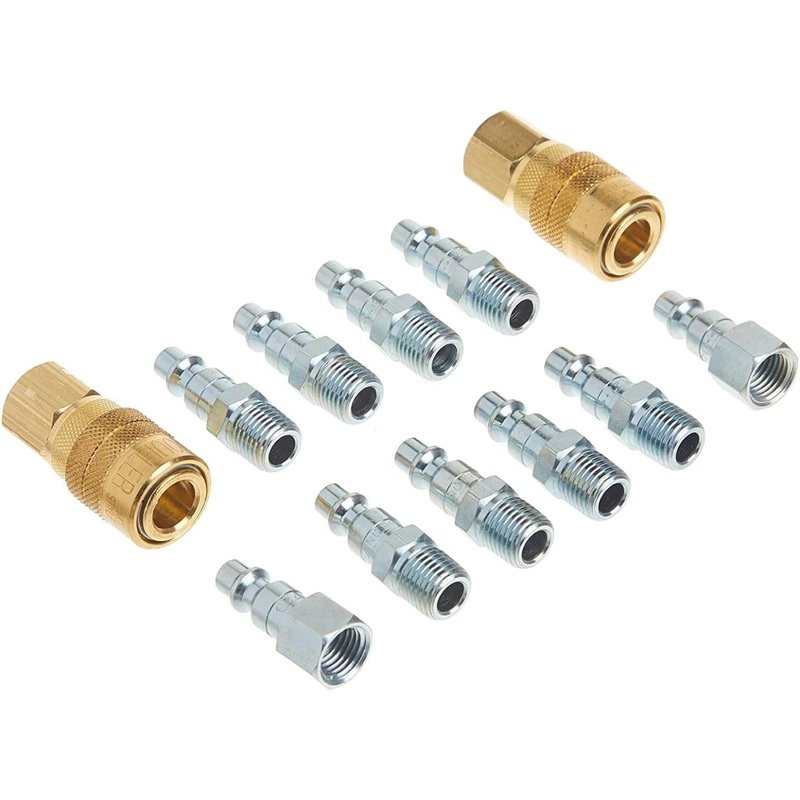 1/4 NPT M-STYLE Air Coupler and Plug Kit (12-Piece)