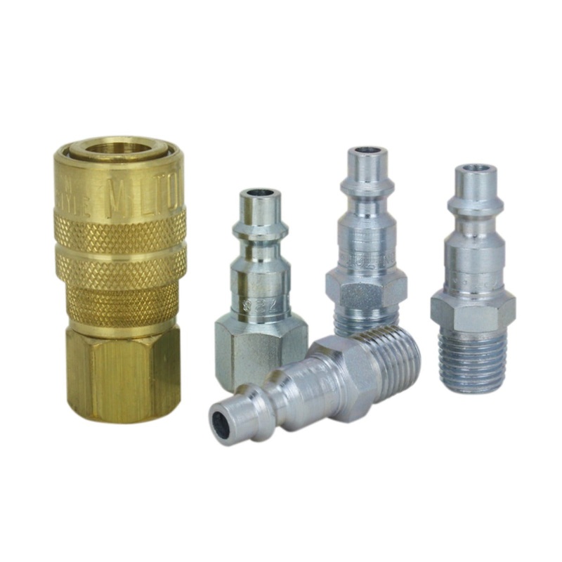 Coupler and Plug Kit for Air Tools, M-STYLE, 1/4 NPT, Industrial Quality