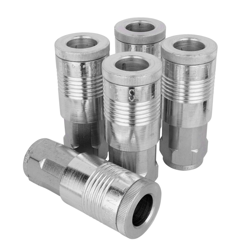 1/2 NPT G-Style Coupler|1/2″ FNPT|1/2″ MNPT|Single Retail Pack|Retail Pack of 5|Box of 50|Box of 5