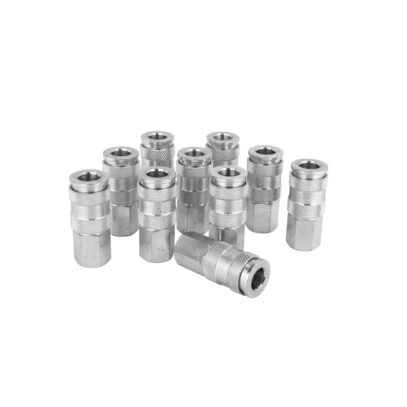 1/4 FNPT High Flow (V-Style) Quick-Connect Steel Coupler (Box of 10)