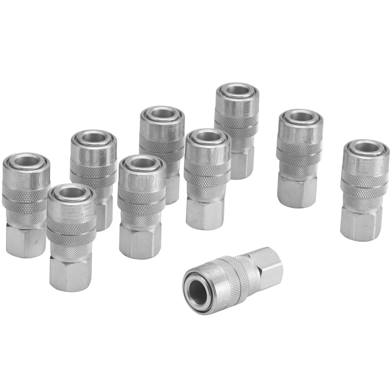 1/4 FNPT Quick-Connect Steel Coupler, Industrial Interchange (M-STYLE) (Box of 10)