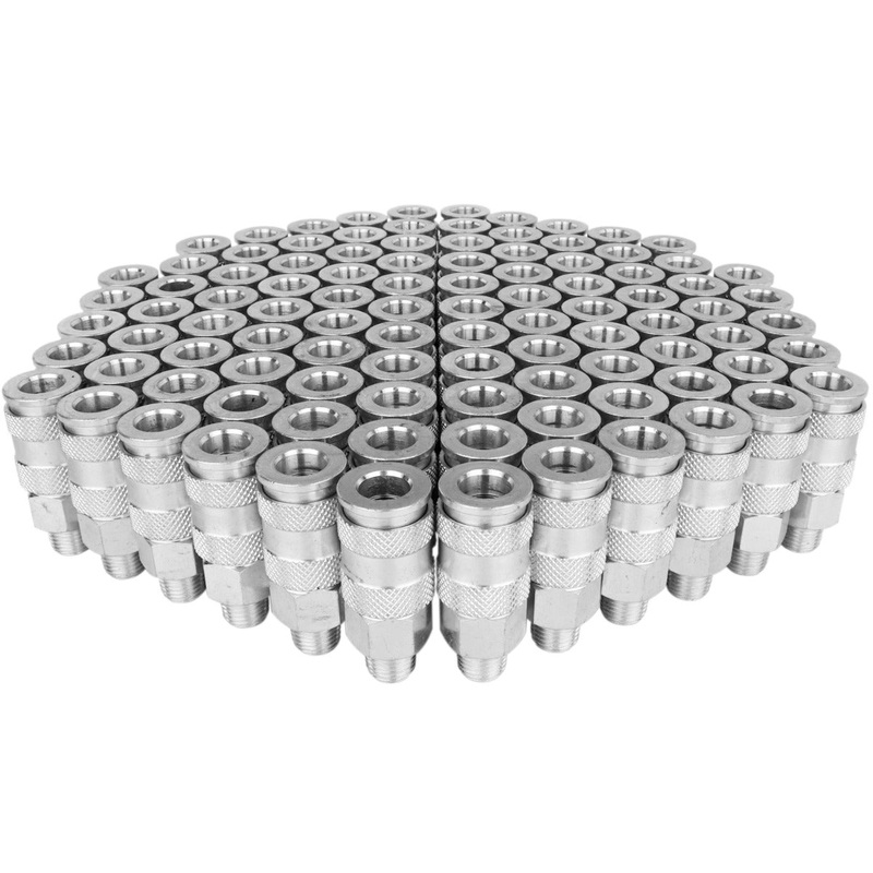 1/4 MNPT High Flow (V-Style) Quick-Connect Steel Coupler – Box of 100