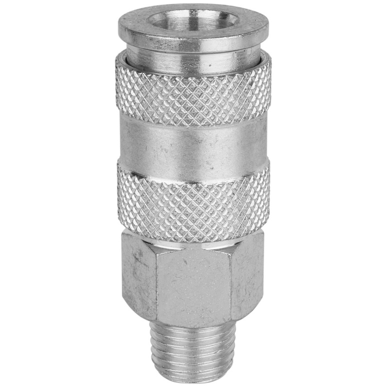 1/4 MNPT High Flow (V-Style) Quick-Connect Steel Coupler