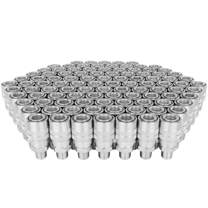 1/4 MNPT Industrial Interchange (M-STYLE) Quick-Connect Steel Coupler (Box of 100)