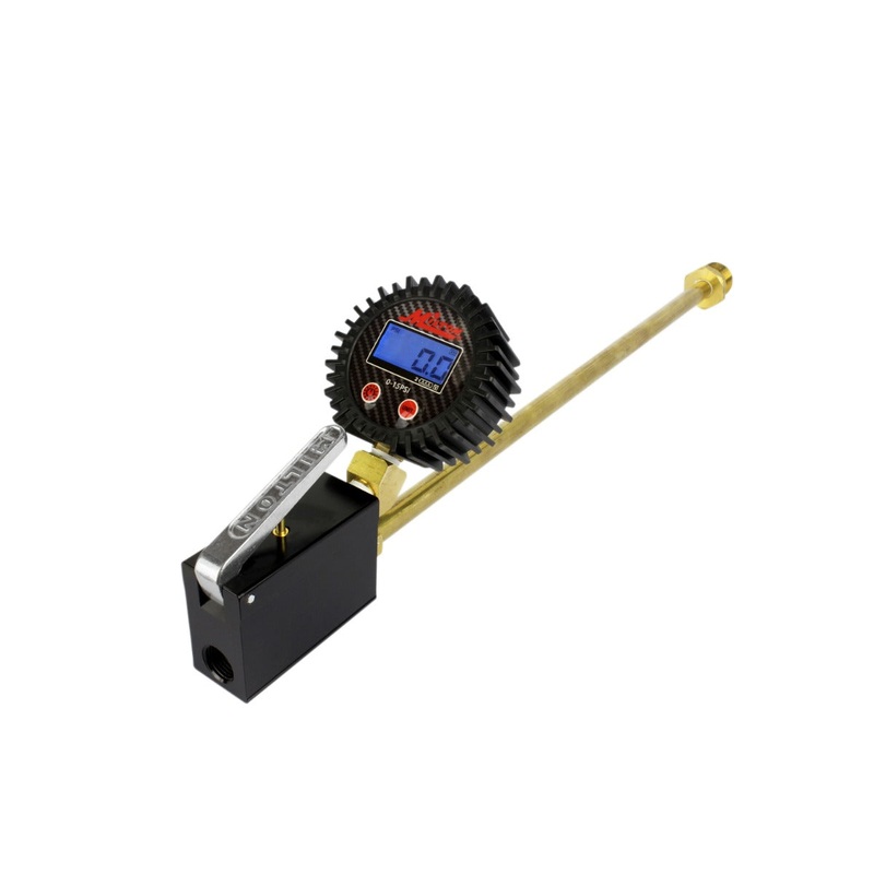 Digital Dunnage Bag Inflator 15 Extended Reach Brass Tube 3/8 ID, 1/4 MNPT Outlet (0-15 PSI)