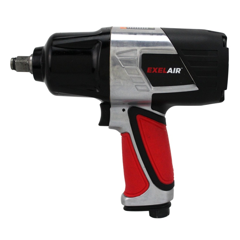 EXELAIR 44-Pc. Pro Air Tool Accessory Kit, Impact Wrench, Air Ratchet, Die Grinder, Blow Gun, Air Hammer, Dual Air Chuck, Tire Gauge w/ Accessories