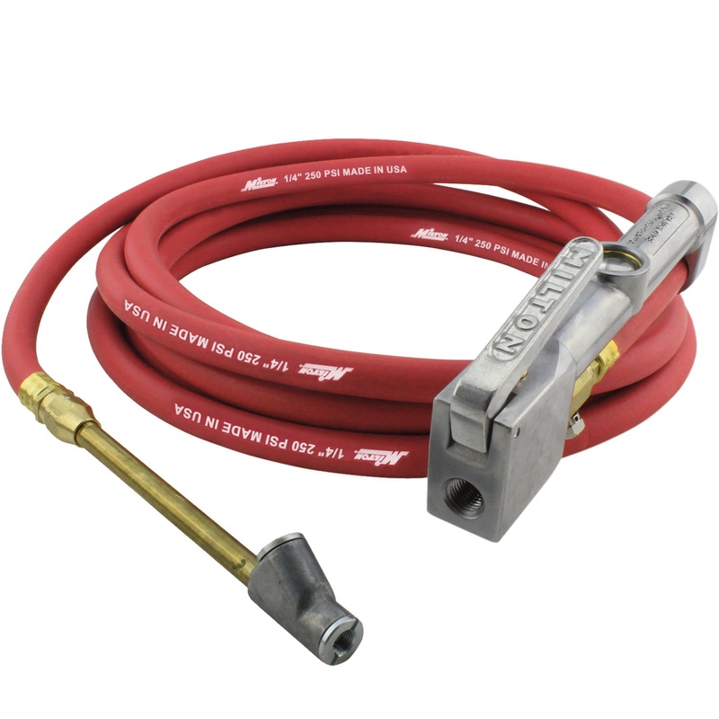 Heavy-Duty Dual Head Air Chuck Inflator Gauge with Swivel – 10-160 PSI