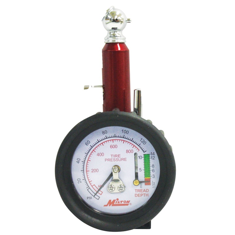 Single Head Dial Gauge w/ Tread Depth Gauge (Single Retail Pack)