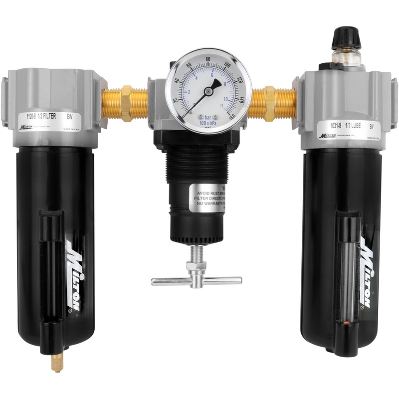 1/2 NPT Deluxe Polycarbonate FRL Trio