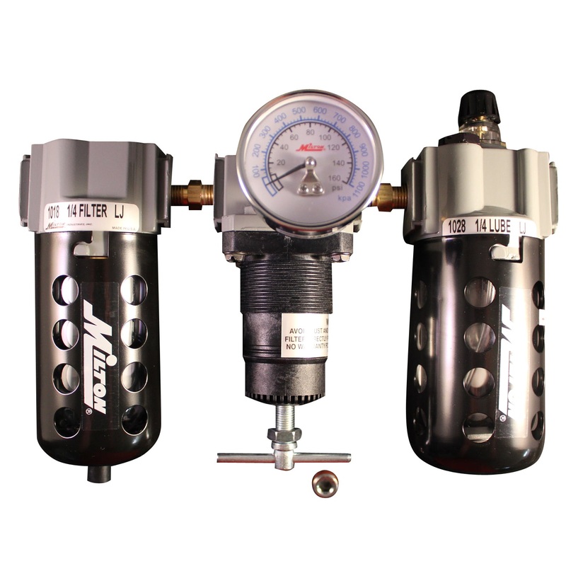 1/4 NPT Deluxe Polycarbonate FRL Trio