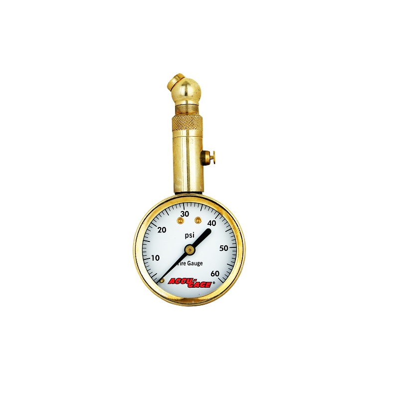 ACCU-GAGE by Milton Dial Tire Pressure Gauge with Swivel Angle Air Chuck – ANSI Certified for Motorcycle/Car/Truck Tires (0-60 PSI)