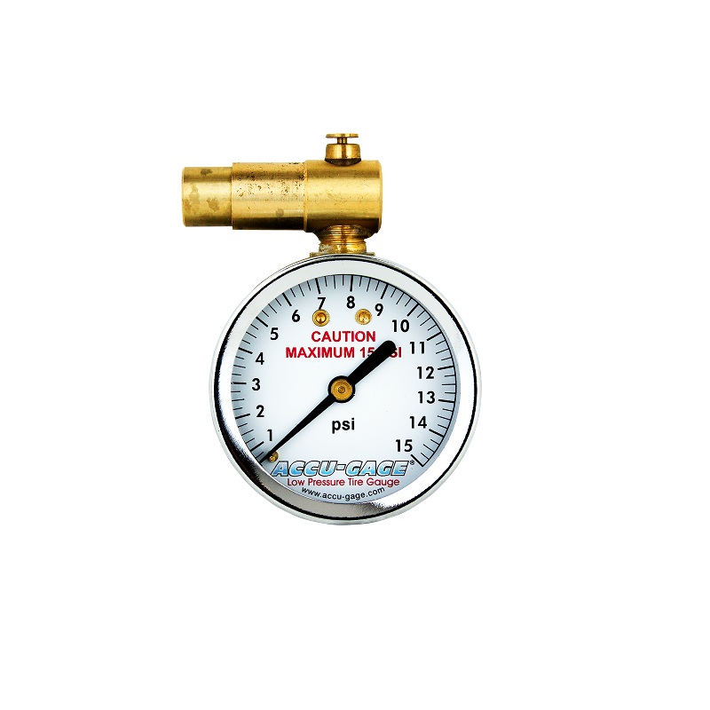 ACCU-GAGE by Milton Presta Valve Bike Tire Pressure Gauge with Bleeder Valve, for 0-15 PSI – ANSI Certified