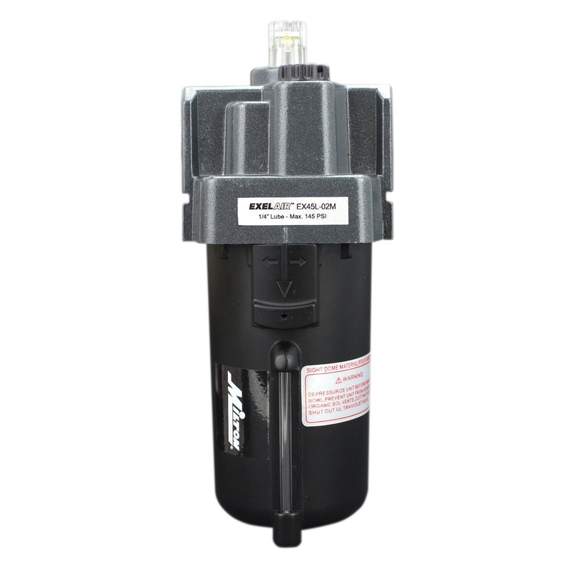 EXELAIR FRL Air Lubricator, 1/4 NPT, Metal Bowl