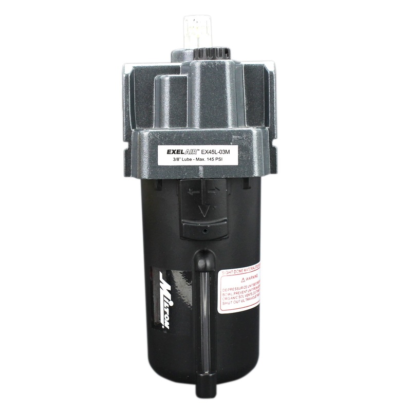 EXELAIR FRL Air Lubricator, 3/8 NPT, Metal Bowl