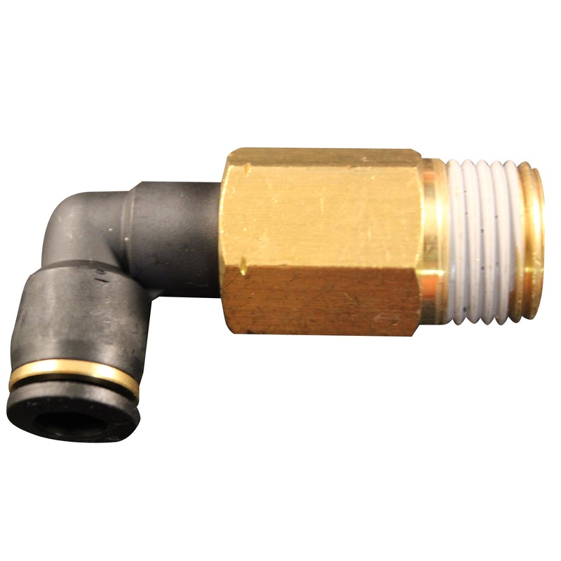 1/2 MNPT 1/2 OD Push to Connect Extended Swivel Elbow