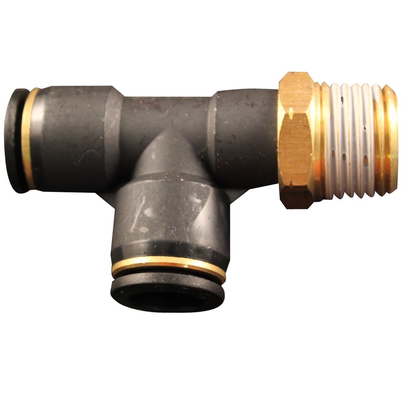 1/2 MNPT 1/2 OD Push-to-Connect Swivel Run Tee (Box of 5)