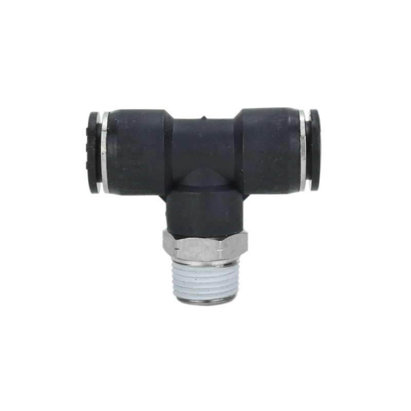 3/8 MNPT 1/2 OD Push-to-Connect Swivel Branch Tee (Box of 5)