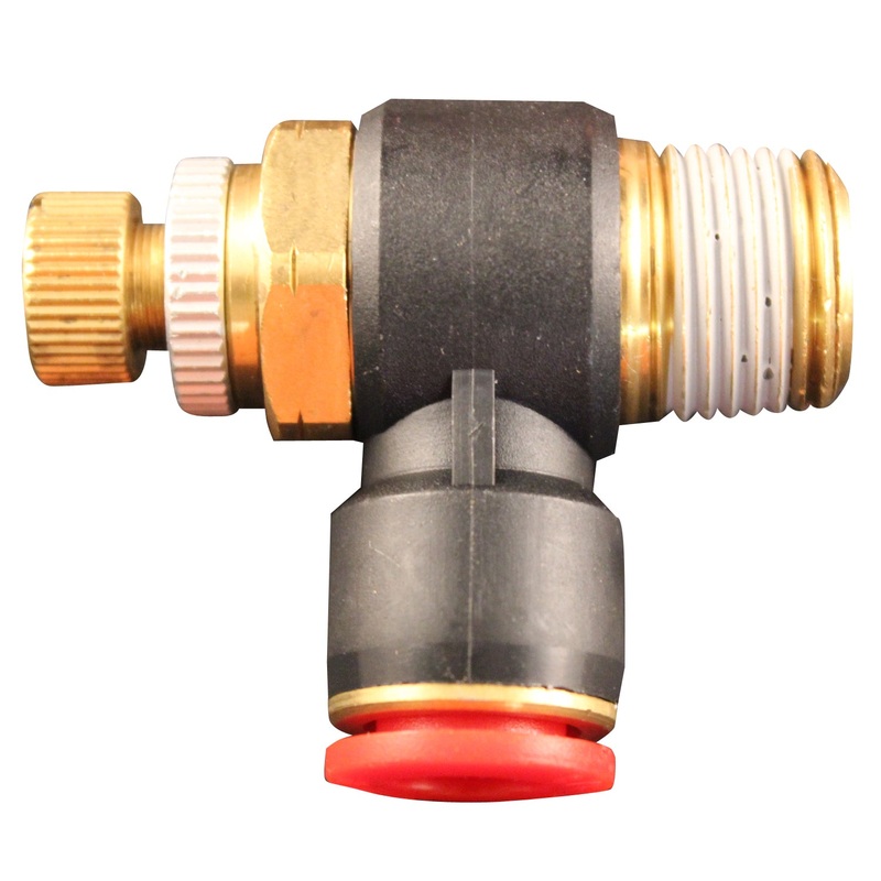 3/8 MNPT 3/8 OD Push-to-Connect Meter In Flow Control (Box of 5)
