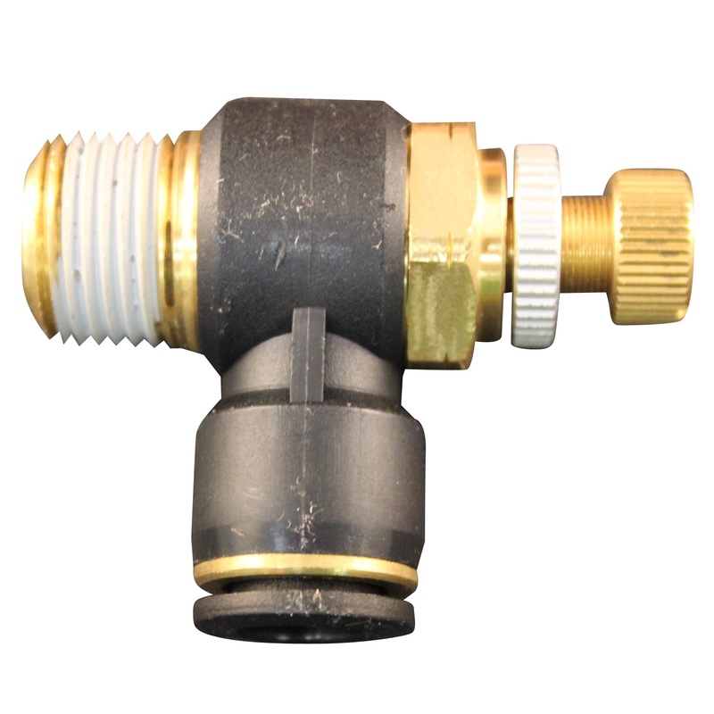 3/8 MNPT 3/8 OD Push-to-Connect Meter Out Flow Control (Box of 5)