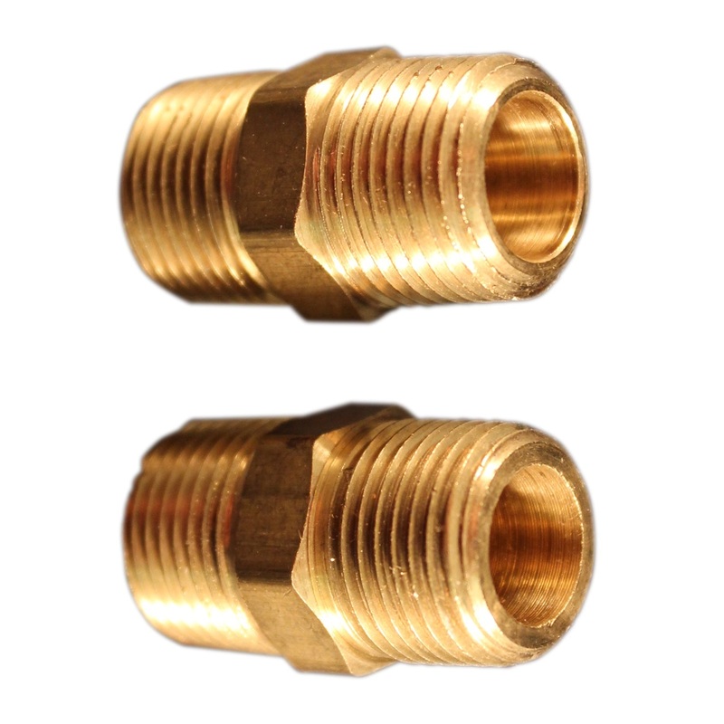 3/8 MNPT Hex Nipple Hose Fitting (Pack of 10)