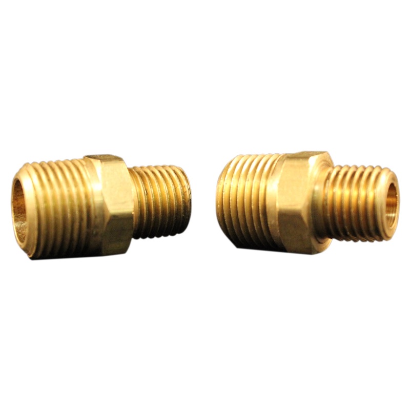 3/8 MNPT x 1/4 MNPT Hex Nipple Hose Fitting (Pack of 10)