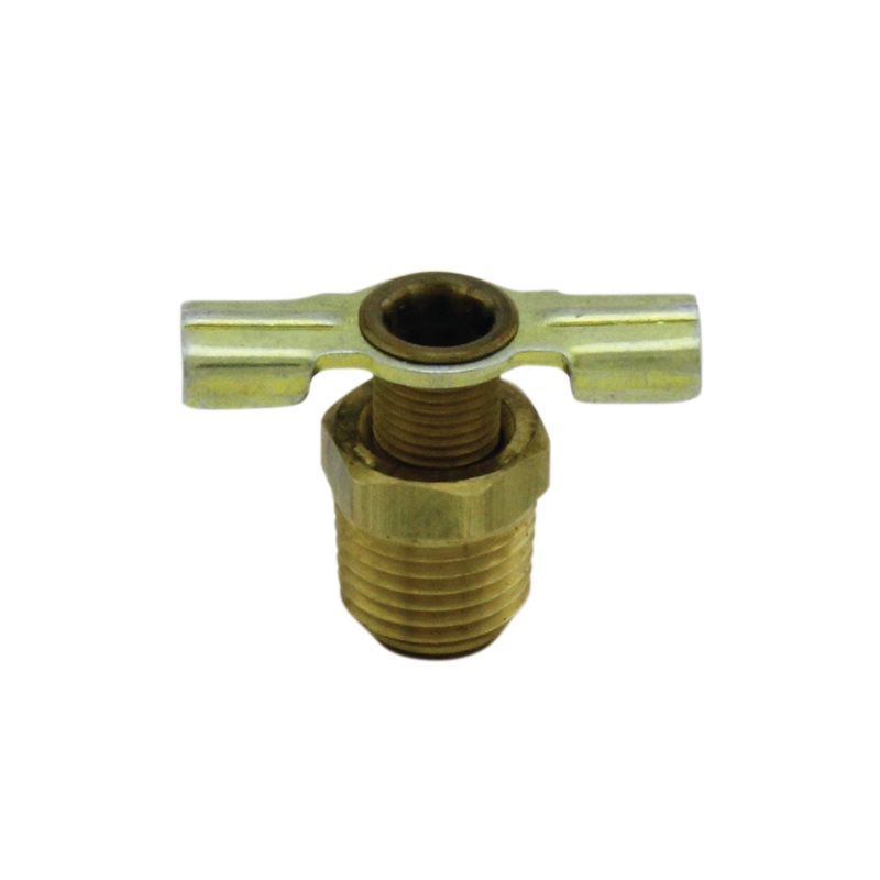 1/4 NPT Brass Compressor Tank Drain Cock (Single Retail Pack)