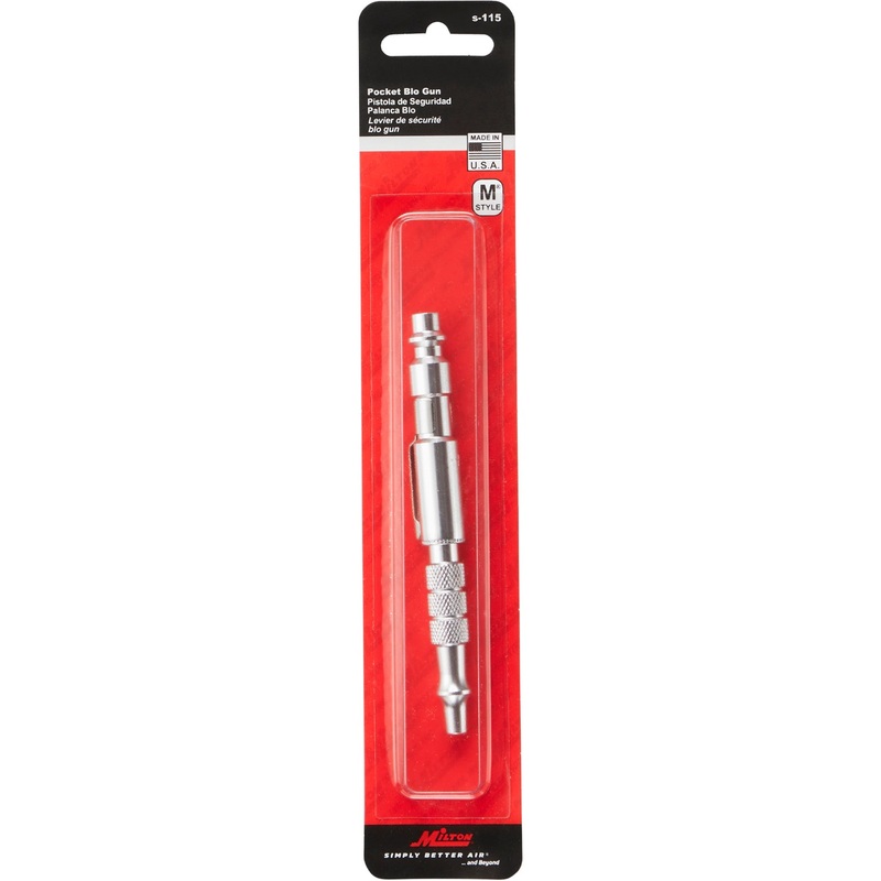 Adjustable M-STYLE Pneumatic Pocket Blow Gun, Fits Most Couplers