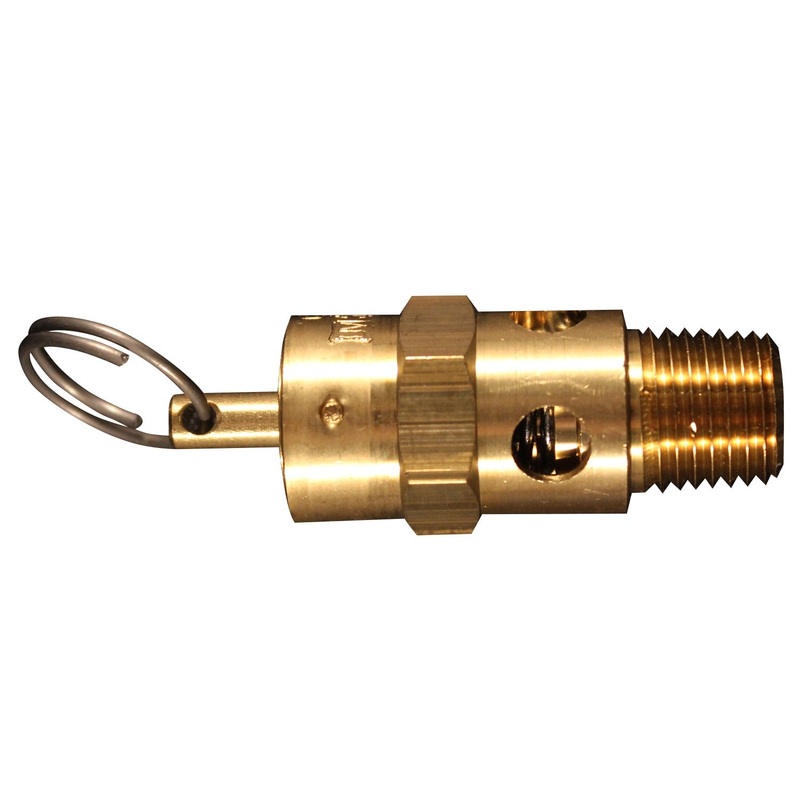 1/4 MNPT ASME Safety Valve, 70 PSI Pop off Pressure