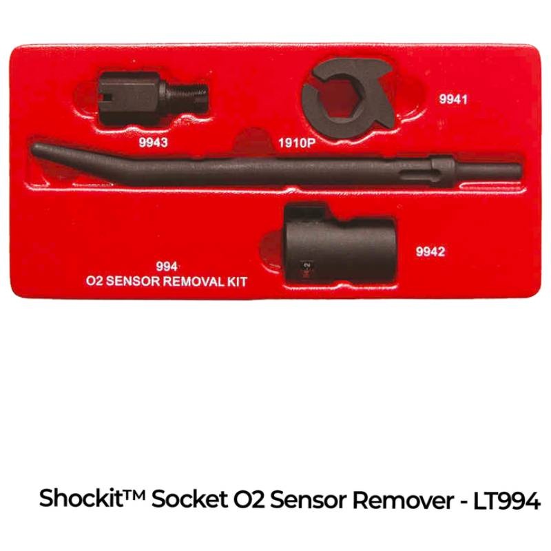 Shockit Socket O2 Sensor Frozen/Obstructed Removal Kit Air Hammer Powered 4-Piece LT994