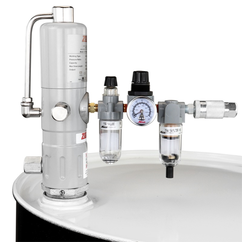ZE1700K  3:1 Pneumatic Stub Style Standard Flow Rate Piston Pump with FRL