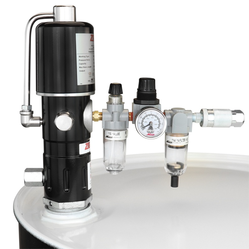 ZE1730K  5:1 Pneumatic Stub Style Standard Flow Rate Piston Pump with FRL